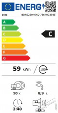 Beko BDFS26046XQ keskeny mosogat&oacute;g&eacute;p Konyhai term&eacute;kek - Mosogat&oacute;g&eacute;p - Keskeny (45cm-ig) szabadon&aacute;ll&oacute; mosogat&oacute;g&eacute;p - 505271