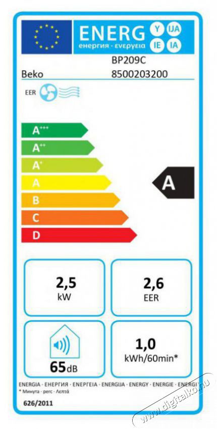 Beko BP209C H&aacute;ztart&aacute;s / Otthon / K&uuml;lt&eacute;r - Ventil&aacute;tor / L&eacute;gkondicion&aacute;l&oacute; - Mobil kl&iacute;ma - 515205