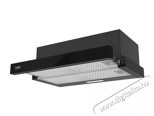 Beko HNT63322BH be&eacute;p&iacute;thető teleszk&oacute;pos p&aacute;raelsz&iacute;v&oacute;, 320 m&sup3;/h maxim&aacute;lis l&eacute;g&aacute;raml&aacute;s, F&eacute;m szűrő, 60cm, Fekete Konyhai term&eacute;kek - P&aacute;raelsz&iacute;v&oacute; - Be&eacute;p&iacute;thető / kih&uacute;zhat&oacute; - 532998