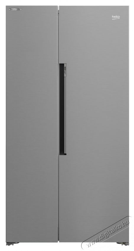 Beko GN163141XBN Side by side hűtő, 593l, NeoFrost Dual Cooling, HarvestFresh, Inverter kompresszor, E energiaoszt&aacute;ly, H: 179cm, Inox Look Konyhai term&eacute;kek - Hűtő, fagyaszt&oacute; (szabadon&aacute;ll&oacute;) - Amerikai t&iacute;pus&uacute; Side By Side hűtő - 534870