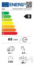 Beko BDFN26450WP szabadon &aacute;ll&oacute; mosogat&oacute;g&eacute;p, feh&eacute;r Konyhai term&eacute;kek - Mosogat&oacute;g&eacute;p - Norm&aacute;l (60cm) szabadon&aacute;ll&oacute; mosogat&oacute;g&eacute;p - 534849