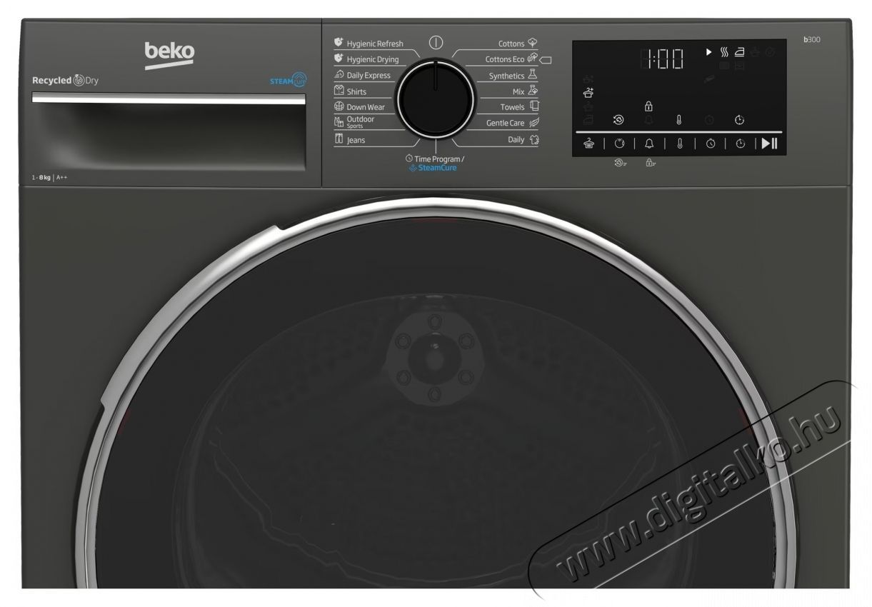Beko B3T68239MG EU hőszivatty&uacute;s sz&aacute;r&iacute;t&oacute;g&eacute;p, 8 kg, 15 program, Aquawave, D energiaoszt&aacute;ly, S&ouml;t&eacute;tsz&uuml;rke H&aacute;ztart&aacute;s / Otthon / K&uuml;lt&eacute;r - Mos&oacute;g&eacute;p / sz&aacute;r&iacute;t&oacute;g&eacute;p - Sz&aacute;r&iacute;t&oacute;g&eacute;p - 536094