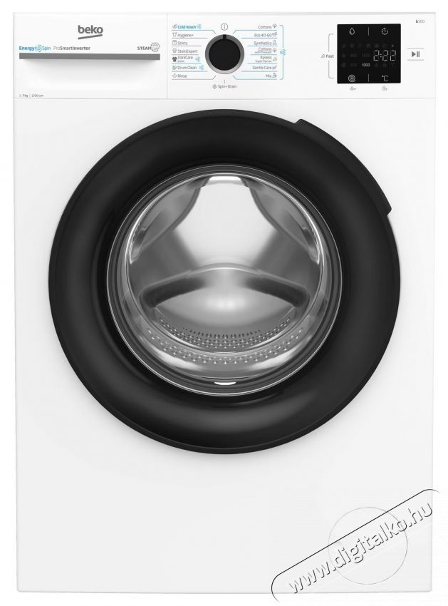 Beko mos&oacute;g&eacute;p BM3WFSU37213WB, 7 kg, 1200 RPM, A energiaoszt&aacute;ly, SteamCure, &Uacute;jrahasznos&iacute;tott k&aacute;d, ProSmart Inverter Motor, AddXtra, WaterMode, ColdWash, Feh&eacute;r H&aacute;ztart&aacute;s / Otthon / K&uuml;lt&eacute;r - Mos&oacute;g&eacute;p / sz&aacute;r&iacute;t&oacute;g&eacute;p - El&ouml;lt&ouml;ltős mos&oacute;g&eacute;p (be&eacute;p&iacute;thető) - 536095