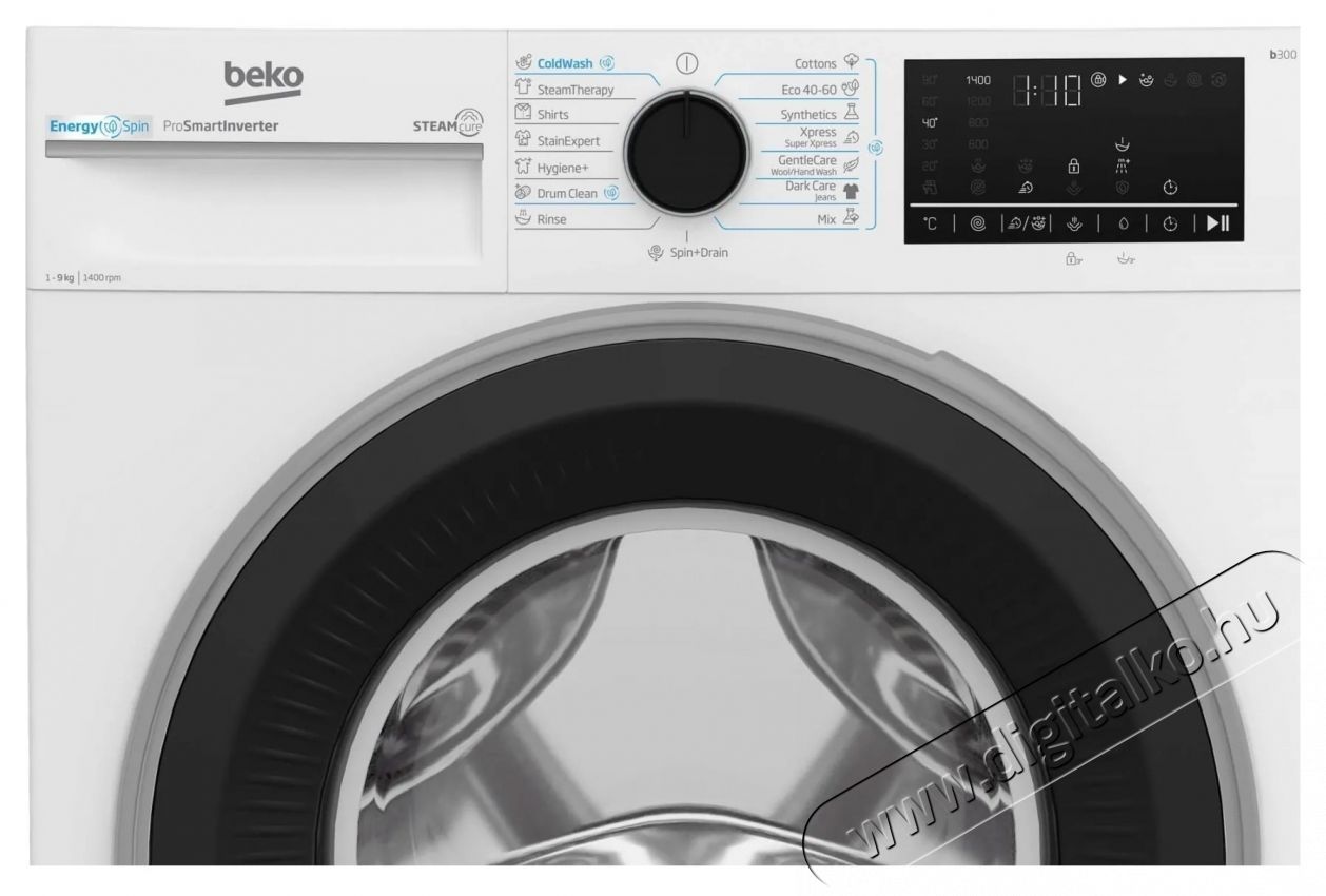 Beko B3WFU49415WBES El&ouml;lt&ouml;ltős mos&oacute;g&eacute;p, 9 kg, 1400 RPM, SteamCure, vasal&oacute; gyors, A energiaoszt&aacute;ly, feh&eacute;r H&aacute;ztart&aacute;s / Otthon / K&uuml;lt&eacute;r - Mos&oacute;g&eacute;p / sz&aacute;r&iacute;t&oacute;g&eacute;p - El&ouml;lt&ouml;ltős norm&aacute;l (60cm-ig) mos&oacute;g&eacute;p - 536132
