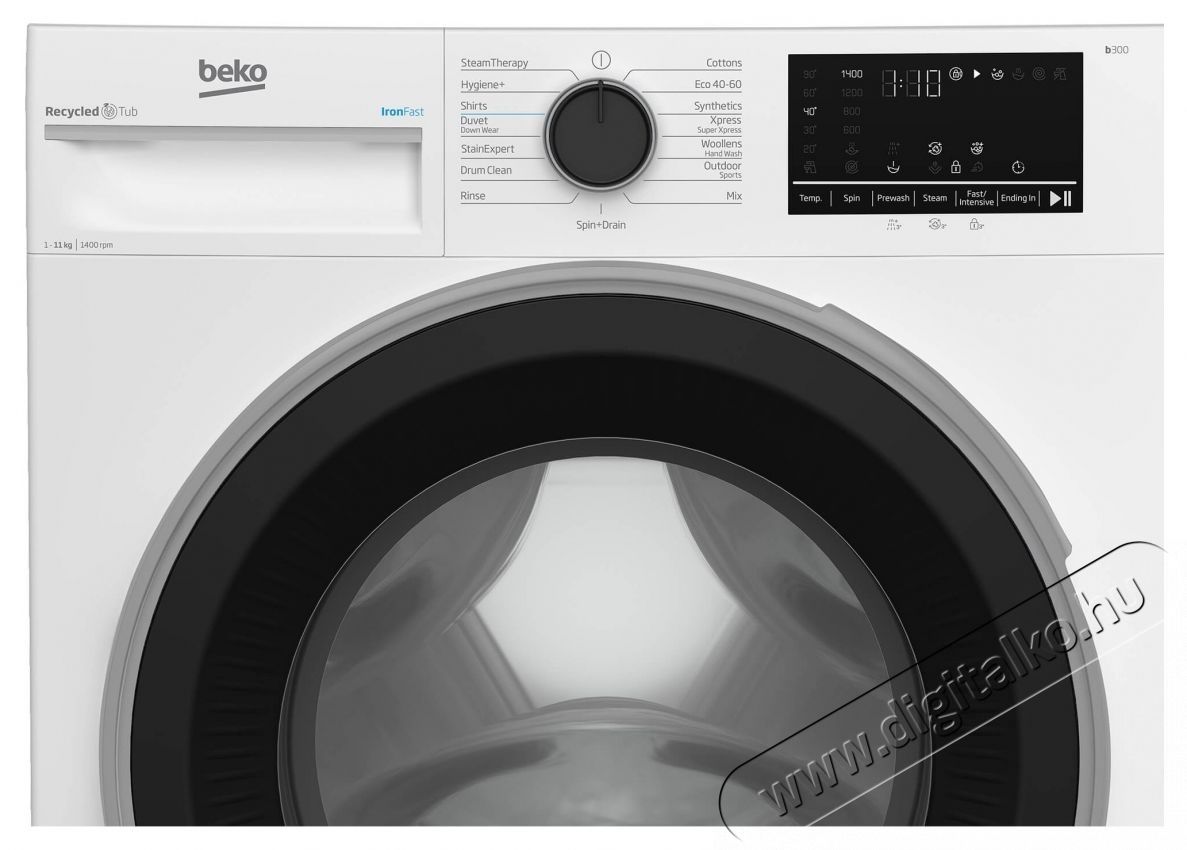Beko BM3WFST411415W mos&oacute;g&eacute;p, 11 Kg, 1400 RPM, A energiaoszt&aacute;ly, SteamCure, &uacute;jrahasznos&iacute;tott k&aacute;d, ProSmart Inverter motor, AddXtra, WaterMode, ColdWash, feh&eacute;r H&aacute;ztart&aacute;s / Otthon / K&uuml;lt&eacute;r - Mos&oacute;g&eacute;p / sz&aacute;r&iacute;t&oacute;g&eacute;p - El&ouml;lt&ouml;ltős norm&aacute;l (60cm-ig) mos&oacute;g&eacute;p - 536131