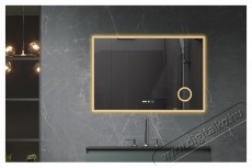 Belform Atlantis f&uuml;rdőszobai t&uuml;k&ouml;r, 3 sz&iacute;nű LED vil&aacute;g&iacute;t&aacute;ssal, &eacute;rintőkapcsol&oacute;val, &oacute;r&aacute;val, nagy&iacute;t&oacute;val, p&aacute;ramentes funkci&oacute;val, 120 x 80 cm, F energiaoszt&aacute;ly&uacute; H&aacute;ztart&aacute;s / Otthon / K&uuml;lt&eacute;r - F&uuml;rdőszoba / wc - Kieg&eacute;sz&iacute;tő - 536150