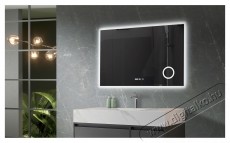 Belform Atlantis f&uuml;rdőszobai t&uuml;k&ouml;r, 3 sz&iacute;nű LED vil&aacute;g&iacute;t&aacute;ssal, &eacute;rintőkapcsol&oacute;val, &oacute;r&aacute;val, nagy&iacute;t&oacute;val, p&aacute;ramentes funkci&oacute;val, 120 x 80 cm, F energiaoszt&aacute;ly&uacute; H&aacute;ztart&aacute;s / Otthon / K&uuml;lt&eacute;r - F&uuml;rdőszoba / wc - Kieg&eacute;sz&iacute;tő - 536150