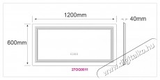 Belform Cronos f&uuml;rdőszobai t&uuml;k&ouml;r, 3 sz&iacute;nű LED vil&aacute;g&iacute;t&aacute;ssal, &Eacute;rintőkapcsol&oacute;val, &oacute;r&aacute;val, P&aacute;ramentes&iacute;tő funkci&oacute;val, 120x60 cm, F energiaoszt&aacute;ly H&aacute;ztart&aacute;s / Otthon / K&uuml;lt&eacute;r - F&uuml;rdőszoba / wc - Kieg&eacute;sz&iacute;tő - 536151