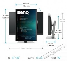 BenQ RD240Q QHD IPS LED monitor, 24 , 5 ms, 60 Hz-es v&aacute;laszidővel, fekete Iroda &eacute;s sz&aacute;m&iacute;t&aacute;stechnika - Monitor - Professzion&aacute;lis LED kijelző - 533014