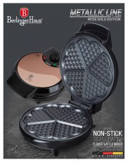 Berlinger Haus BH/9450 Gofris&uuml;tő, 700W, Tapad&aacute;smentes fel&uuml;let, R&oacute;zsaarany Konyhai term&eacute;kek - Konyhai kisg&eacute;p (s&uuml;t&eacute;s / főz&eacute;s / hűt&eacute;s / &eacute;telk&eacute;sz&iacute;t&eacute;s) - Melegszendvics / gofri s&uuml;tő - 493860
