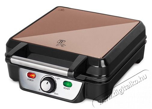 Berlinger Haus BH/9452 rose gold- fekete 4 szeletes gofris&uuml;tő Konyhai term&eacute;kek - Konyhai kisg&eacute;p (s&uuml;t&eacute;s / főz&eacute;s / hűt&eacute;s / &eacute;telk&eacute;sz&iacute;t&eacute;s) - Melegszendvics / gofri s&uuml;tő - 499934