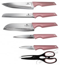 Berlinger Haus BH/2797 rozsdamentes acél állvánnyal, pink 7 részes késkészlet Konyhai termékek - Konyhai eszköz - Kés / olló - 500069