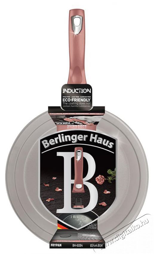 Berlinger Haus BH/6084 I-Rose Collection 24 cm levehető ny&eacute;llel serpenyő Konyhai term&eacute;kek - Ed&eacute;ny - Serpenyő - 500075
