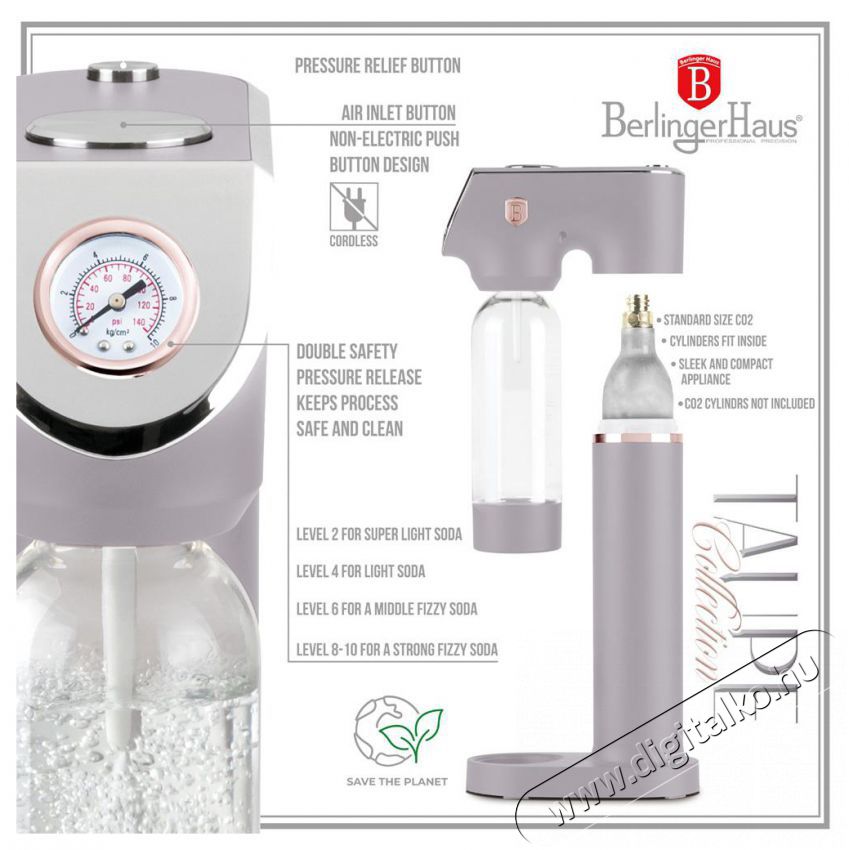 Berlinger Haus BH/8558 2 palackkal, barom&eacute;terrel, matt taupe sz&oacute;dag&eacute;p Konyhai term&eacute;kek - Sodastream sz&oacute;dag&eacute;p - Sodastream sz&oacute;dag&eacute;p - 500090
