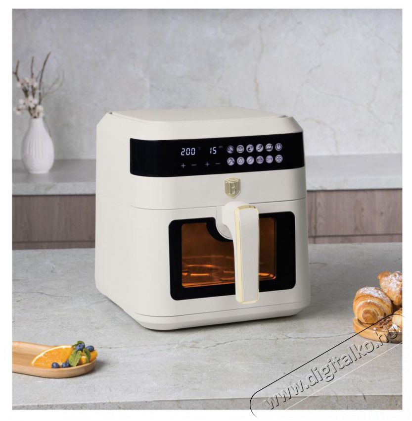 Berlinger Haus BH/9546 matt kr&eacute;m 6,3 L forr&oacute;levegős s&uuml;tő Konyhai term&eacute;kek - Konyhai kisg&eacute;p (s&uuml;t&eacute;s / főz&eacute;s / hűt&eacute;s / &eacute;telk&eacute;sz&iacute;t&eacute;s) - L&eacute;gkever&eacute;ses főzőg&eacute;p / elektromos kukta / multifunkci&oacute;s s&uuml;tő - 500020