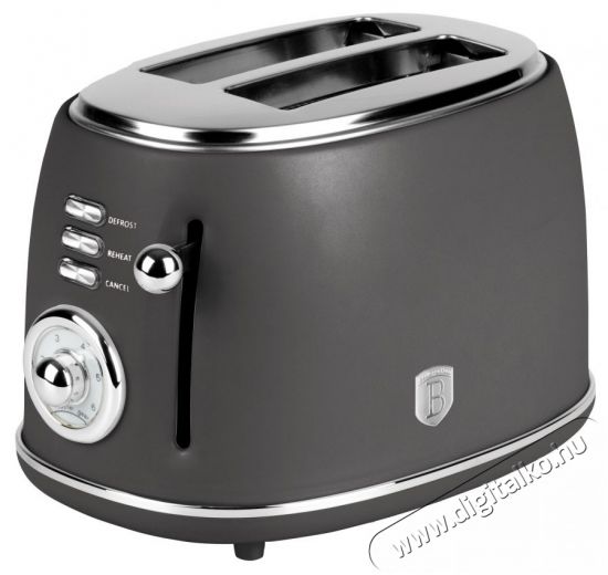 Berlinger Haus BH/9643 matt antracit 2 szeletes keny&eacute;rpir&iacute;t&oacute; Konyhai term&eacute;kek - Konyhai kisg&eacute;p (s&uuml;t&eacute;s / főz&eacute;s / hűt&eacute;s / &eacute;telk&eacute;sz&iacute;t&eacute;s) - Keny&eacute;rpir&iacute;t&oacute; - 500032