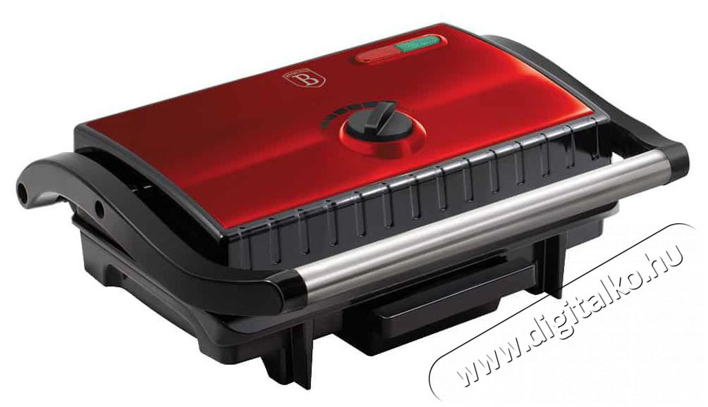 Berlinger Haus BH/9060 burgundi elektromos grill Konyhai term&eacute;kek - S&uuml;tő-főzőlap, tűzhely (szabadon&aacute;ll&oacute;) - Mini s&uuml;tő / mini grill / mini konyha - 501150
