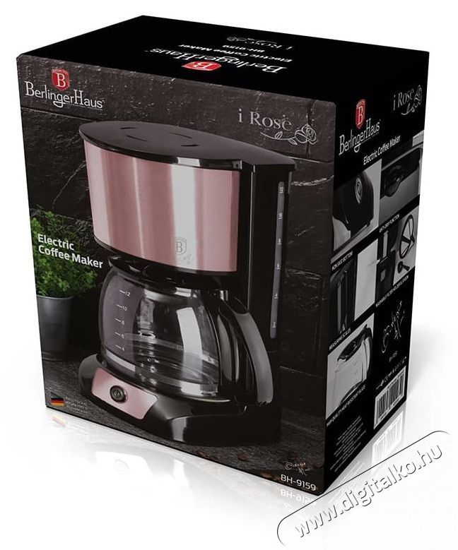 Berlinger Haus BH/9159 pink filteres k&aacute;v&eacute;főző Konyhai term&eacute;kek - K&aacute;v&eacute;főző / k&aacute;v&eacute;&ouml;rlő / kieg&eacute;sz&iacute;tő - Filteres k&aacute;v&eacute;főző - 501134