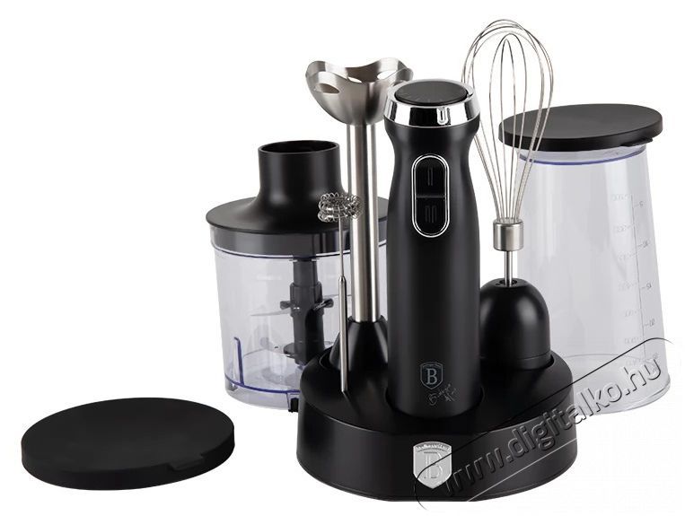 Berlinger Haus BH/9597matt fekete 6 r&eacute;szes botmixer szett Konyhai term&eacute;kek - Konyhai kisg&eacute;p (elők&eacute;sz&iacute;t&eacute;s / feldolgoz&aacute;s) - Botmixer - 502439