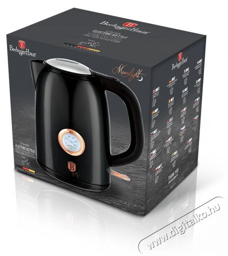 Berlinger Haus LP-BH-043L hőfok kijelzővel, 1,7L-es rose gold-fekete v&iacute;zforral&oacute; Konyhai term&eacute;kek - V&iacute;zforral&oacute; / teafőző - 502193