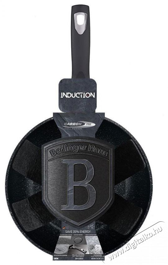 Berlinger Haus Carbon PRO Line Wok m&aacute;rv&aacute;ny fel&uuml;lettel, 28 cm Konyhai term&eacute;kek - Ed&eacute;ny - Wok serpenyő - 523994