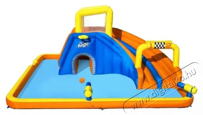 Bestway H2OGO! Super Speedway Mega Water Park felf&uacute;jhat&oacute; j&aacute;t&eacute;kk&ouml;zpont, 5.51 m x 5.02 m x 2.65 m H&aacute;ztart&aacute;s / Otthon / K&uuml;lt&eacute;r - J&aacute;t&eacute;k / Sport - Szabadt&eacute;ri j&aacute;t&eacute;k - 534904