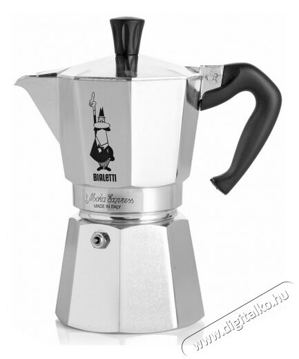 Bialetti 1163 Moka Express 6 szem&eacute;lyes kotyog&oacute;s k&aacute;v&eacute;főző - inox Konyhai term&eacute;kek - K&aacute;v&eacute;főző / k&aacute;v&eacute;&ouml;rlő / kieg&eacute;sz&iacute;tő - Kotyog&oacute; k&aacute;v&eacute;főző - 350924