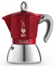 Bialetti Moka 6946 Induction Indukciós 6 személyes kotyogós kávéfőző - piros Konyhai termékek - Kávéfőző / kávéörlő / kiegészítő - Kotyogó kávéfőző - 368773