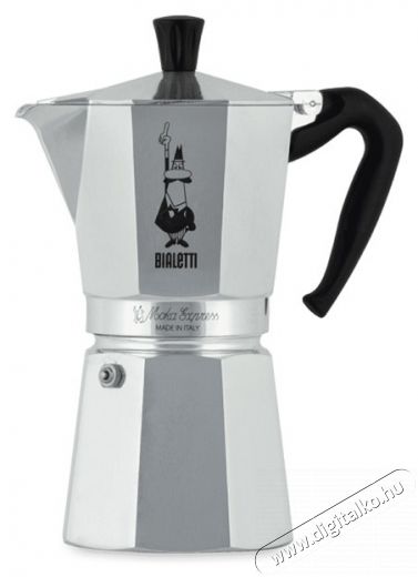 Bialetti Moka Express 9 szem&eacute;lyes inox kotyog&oacute;s k&aacute;v&eacute;főző Konyhai term&eacute;kek - K&aacute;v&eacute;főző / k&aacute;v&eacute;&ouml;rlő / kieg&eacute;sz&iacute;tő - Kotyog&oacute; k&aacute;v&eacute;főző - 384705