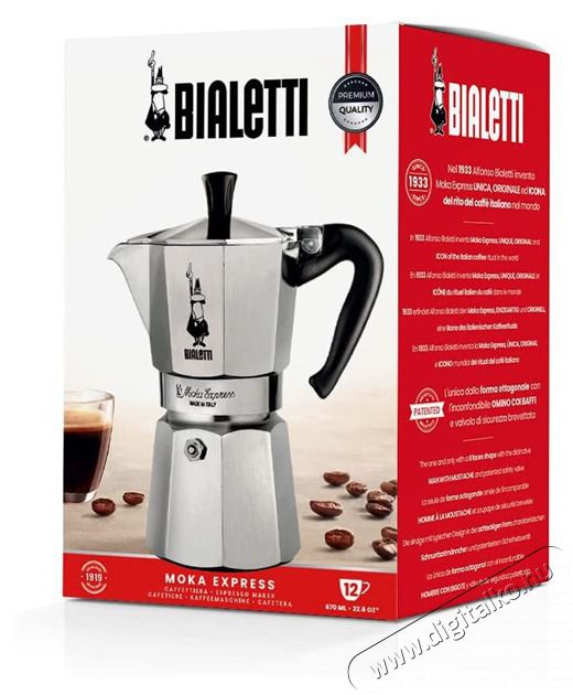 Bialetti Moka Express 12 szem&eacute;lyes kotyog&oacute;s k&aacute;v&eacute;főző - inox Konyhai term&eacute;kek - K&aacute;v&eacute;főző / k&aacute;v&eacute;&ouml;rlő / kieg&eacute;sz&iacute;tő - Kotyog&oacute; k&aacute;v&eacute;főző - 384754