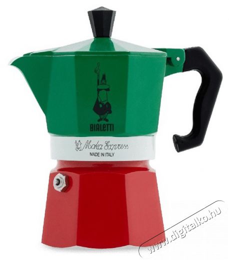 Bialetti Moka Express Italia 3 szem&eacute;lyes trikolor kotyog&oacute;s k&aacute;v&eacute;főző Konyhai term&eacute;kek - K&aacute;v&eacute;főző / k&aacute;v&eacute;&ouml;rlő / kieg&eacute;sz&iacute;tő - Kotyog&oacute; k&aacute;v&eacute;főző - 432350