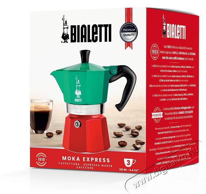 Bialetti Moka Express ITALIA, hatszem&eacute;lyes Konyhai term&eacute;kek - K&aacute;v&eacute;főző / k&aacute;v&eacute;&ouml;rlő / kieg&eacute;sz&iacute;tő - Kotyog&oacute; k&aacute;v&eacute;főző - 524353