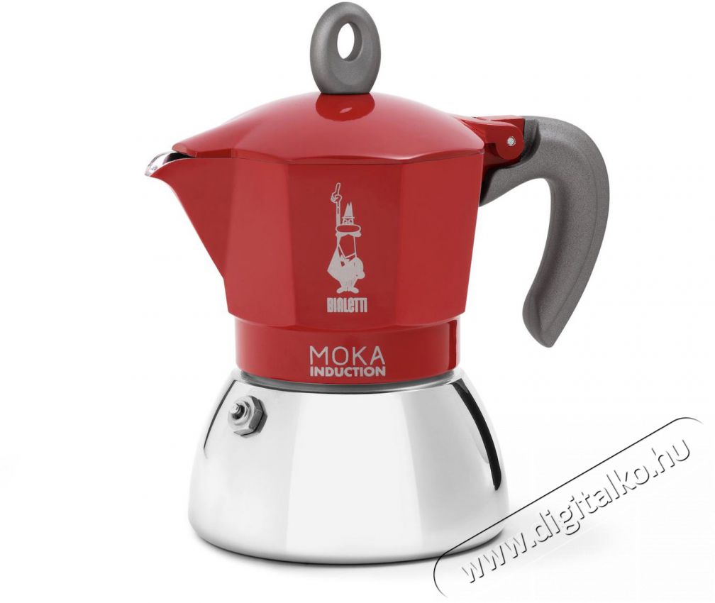 Bialetti New Moka Induction 2 adag piros Konyhai term&eacute;kek - K&aacute;v&eacute;főző / k&aacute;v&eacute;&ouml;rlő / kieg&eacute;sz&iacute;tő - Kotyog&oacute; k&aacute;v&eacute;főző - 524344