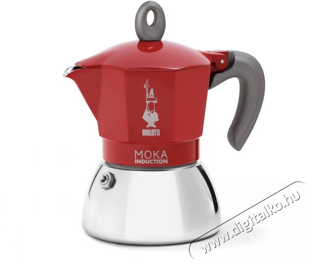 Bialetti New Moka Induction 2 adag piros Konyhai term&eacute;kek - K&aacute;v&eacute;főző / k&aacute;v&eacute;&ouml;rlő / kieg&eacute;sz&iacute;tő - Kotyog&oacute; k&aacute;v&eacute;főző - 524344