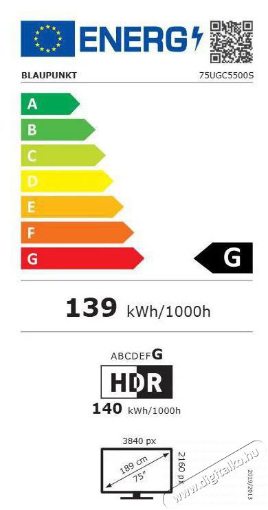 Blaupunkt 75UGC5500S Telev&iacute;zi&oacute;k - LED telev&iacute;zi&oacute; - UHD 4K felbont&aacute;s&uacute; - 511803