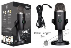 BLUE MICROPHONES Blue Yeti Nano USB, Black Fot&oacute;-Vide&oacute; kieg&eacute;sz&iacute;tők - Mikrofon - &Eacute;nek &eacute;s hangszer mikrofon - 524371