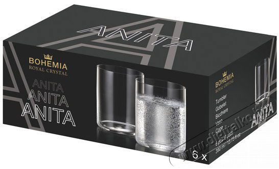 Bohemia Royal Crystal  Anita 390 ml, vizespoh&aacute;r k&eacute;szlet, 6 darab Konyhai term&eacute;kek - Konyhai eszk&ouml;z - K&eacute;szlet / szett - 524383