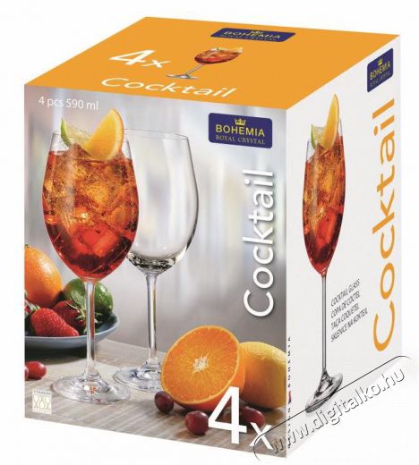 Bohemia Royal Crystal  Kokt&eacute;lospoh&aacute;r 4 db 590 ml Konyhai term&eacute;kek - Konyhai eszk&ouml;z - K&eacute;szlet / szett - 524396