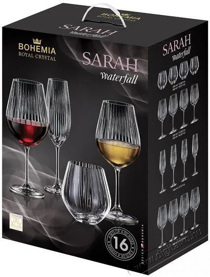 Bohemia Royal Crystal  SARAH WATERFALL Boros- &eacute;s vizespoh&aacute;r k&eacute;szlet Konyhai term&eacute;kek - Konyhai eszk&ouml;z - Egy&eacute;b konyhai eszk&ouml;z - 524408