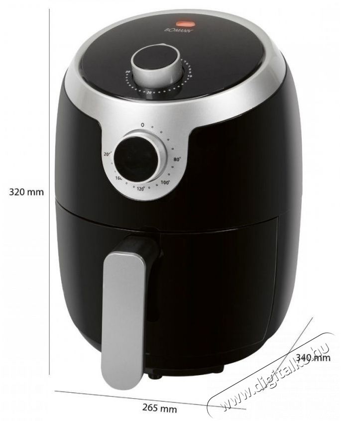 Bomann FR 6050 H forr&oacute;levegős s&uuml;tő Konyhai term&eacute;kek - Konyhai kisg&eacute;p (s&uuml;t&eacute;s / főz&eacute;s / hűt&eacute;s / &eacute;telk&eacute;sz&iacute;t&eacute;s) - L&eacute;gkever&eacute;ses főzőg&eacute;p / elektromos kukta / multifunkci&oacute;s s&uuml;tő - 410263