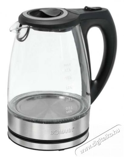 Bomann &Uuml;veg v&iacute;zforral&oacute; WKS 6032 G CB fekete/rozsdamentes ac&eacute;l Konyhai term&eacute;kek - V&iacute;zforral&oacute; / teafőző - 493185