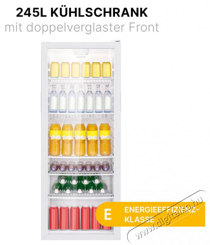 Bomann KSG 7289 feh&eacute;r italhűtő Konyhai term&eacute;kek - Hűtő, fagyaszt&oacute; (szabadon&aacute;ll&oacute;) - Egyajt&oacute;s hűtő - 503884