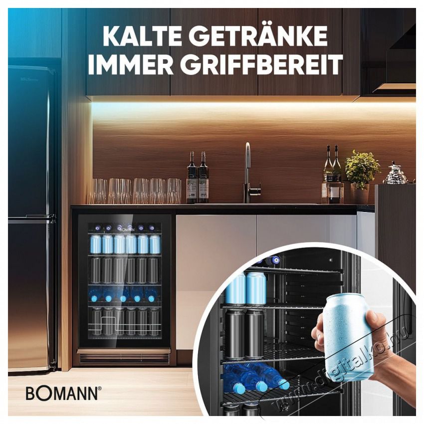 Bomann KSG 7290 fekete italhűtő Konyhai term&eacute;kek - Hűtő, fagyaszt&oacute; (szabadon&aacute;ll&oacute;) - Mini hűtő / minib&aacute;r - 503882