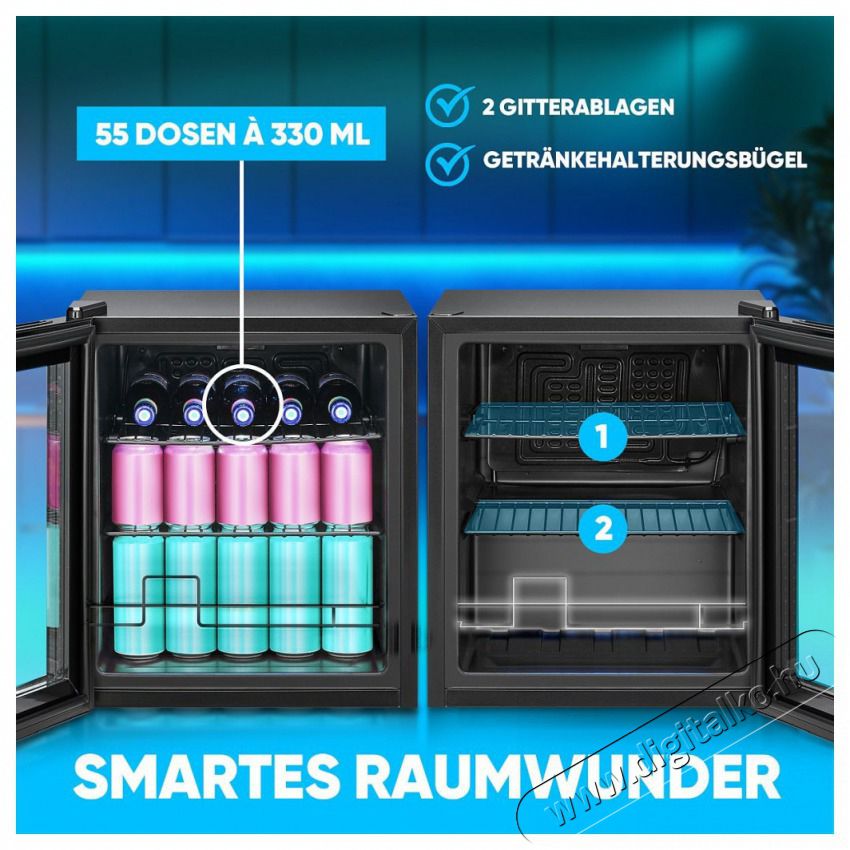 Bomann KSG 7291 fekete italhűtő Konyhai term&eacute;kek - Hűtő, fagyaszt&oacute; (szabadon&aacute;ll&oacute;) - Mini hűtő / minib&aacute;r - 503881