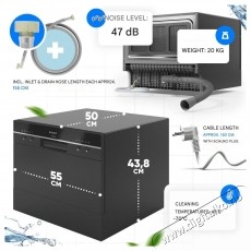 Bomann TSG 7405 fekete asztali mosogat&oacute;g&eacute;p Konyhai term&eacute;kek - Mosogat&oacute;g&eacute;p - Norm&aacute;l (60cm) be&eacute;p&iacute;thető mosogat&oacute;g&eacute;p - 531609