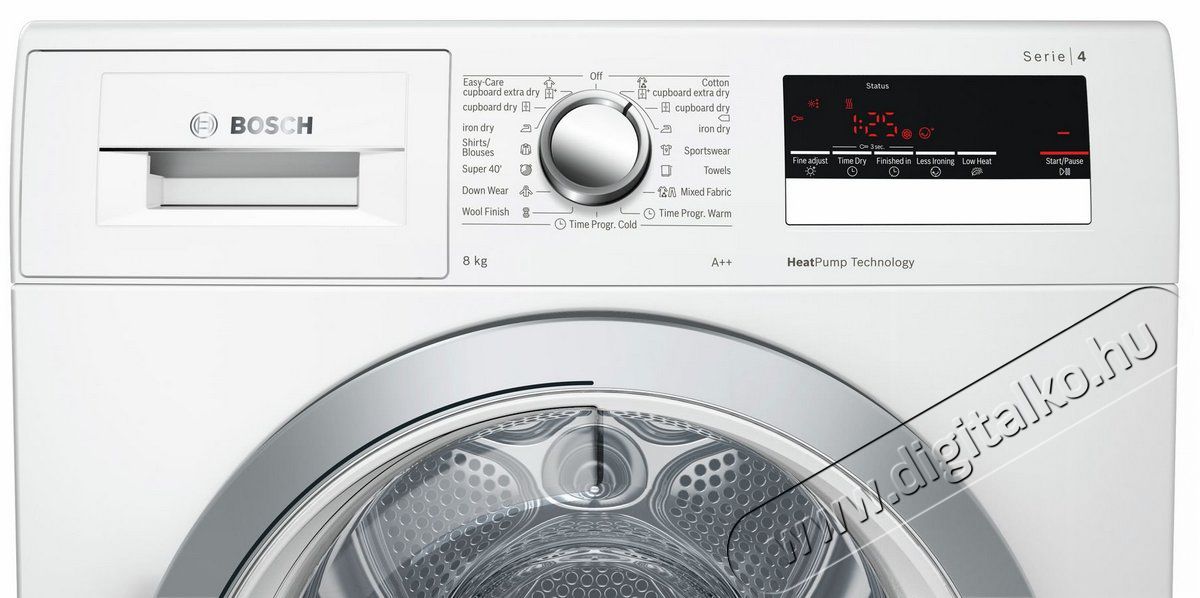 Bosch WTH85290BY Serie 4 hőszivatty&uacute;s sz&aacute;r&iacute;t&oacute;g&eacute;p H&aacute;ztart&aacute;s / Otthon / K&uuml;lt&eacute;r - Mos&oacute;g&eacute;p / sz&aacute;r&iacute;t&oacute;g&eacute;p - Sz&aacute;r&iacute;t&oacute;g&eacute;p - 325605