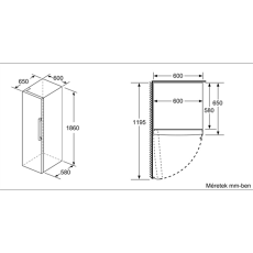 Bosch KSV33VWEP Egyajt&oacute;s hűtőszekr&eacute;ny Konyhai term&eacute;kek - Hűtő, fagyaszt&oacute; (szabadon&aacute;ll&oacute;) - Fagyaszt&oacute; n&eacute;lk&uuml;li hűtő - 362782