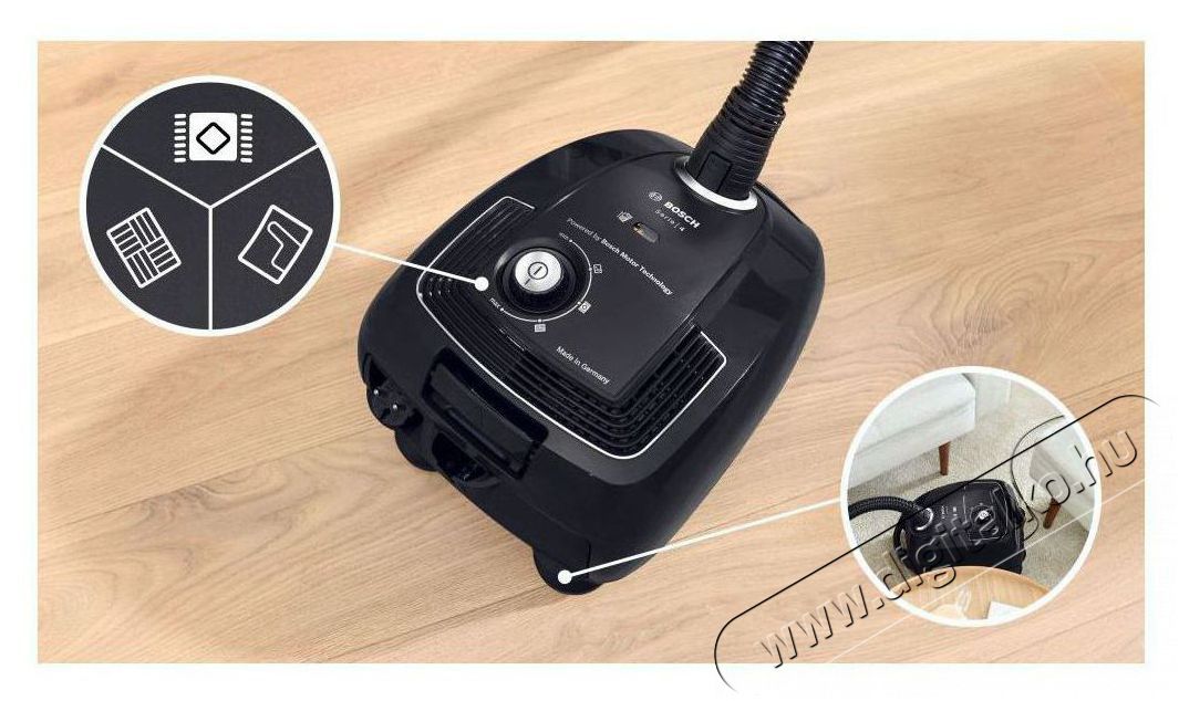 Bosch BGB38BA3T, Porzs&aacute;kos porsz&iacute;v&oacute; Fekete - Fekete H&aacute;ztart&aacute;s / Otthon / K&uuml;lt&eacute;r - Porsz&iacute;v&oacute; / takar&iacute;t&oacute;g&eacute;p - Porzs&aacute;kos porsz&iacute;v&oacute; - 397396