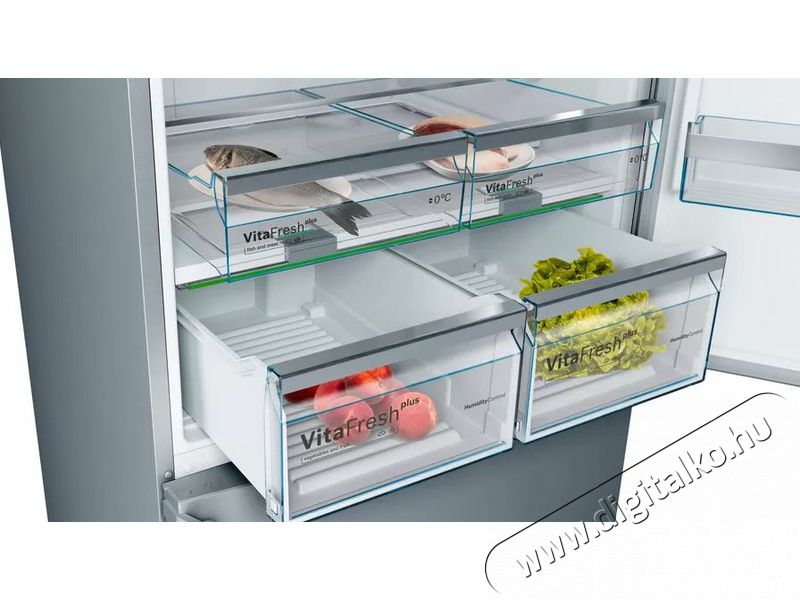 Bosch KGN86AIDR, Szabadon&aacute;ll&oacute;, alulfagyaszt&oacute;s hűtő-fagyaszt&oacute; kombin&aacute;ci&oacute; - Inox Konyhai term&eacute;kek - Hűtő, fagyaszt&oacute; (szabadon&aacute;ll&oacute;) - Alulfagyaszt&oacute;s kombin&aacute;lt hűtő - 397403
