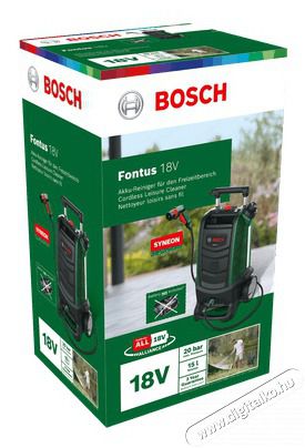 Bosch 06008B6101 Fontus 18V magasnyom&aacute;s&uacute; mos&oacute; H&aacute;ztart&aacute;s / Otthon / K&uuml;lt&eacute;r - Tiszt&iacute;t&oacute; / mos&oacute; - Nagynyom&aacute;s&uacute; mos&oacute; - 440841